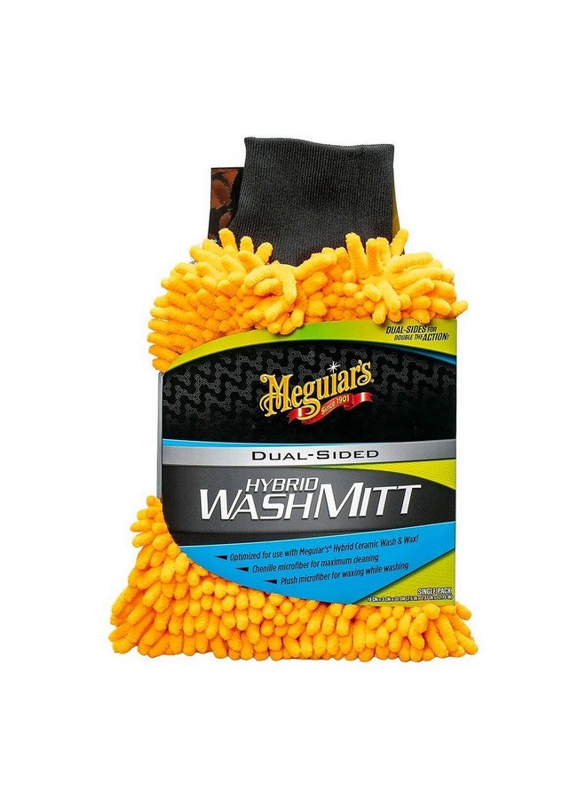 Meguiars Dual-Sided Plush Microfiber Hybrid Wash Mitt Orange 3 x 32 x 19 cm X210200 - Image 1